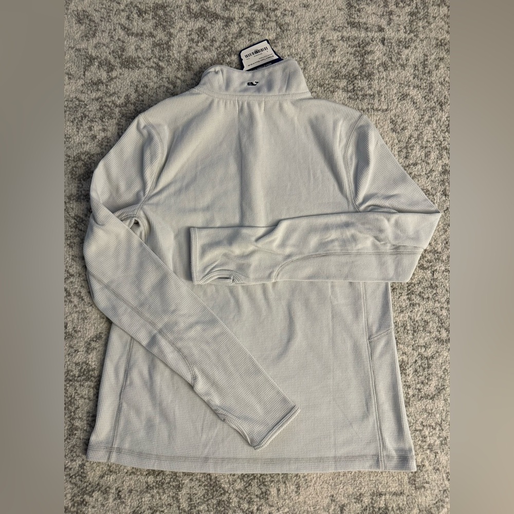 Vineyard Vines Women Brewers Grid Fleece Quarter Zip Pullover Size Small NWT - Picture 8 of 8